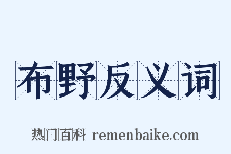布野反义词是什么意思的图片